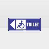 Custom Metal Sign,Accessible Toilet Left Arrow Sign
